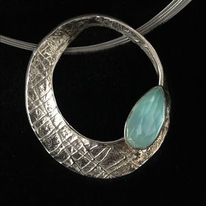 Topaz stone Silver Necklace from Greece